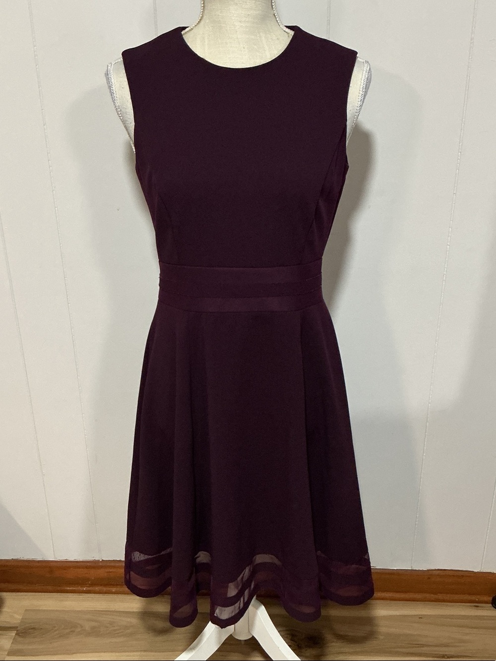 Calvin Klein Sleeveless Plum A-Line Maxi Dress